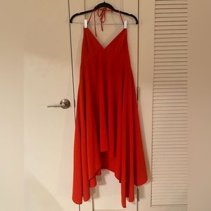 Red swing dress